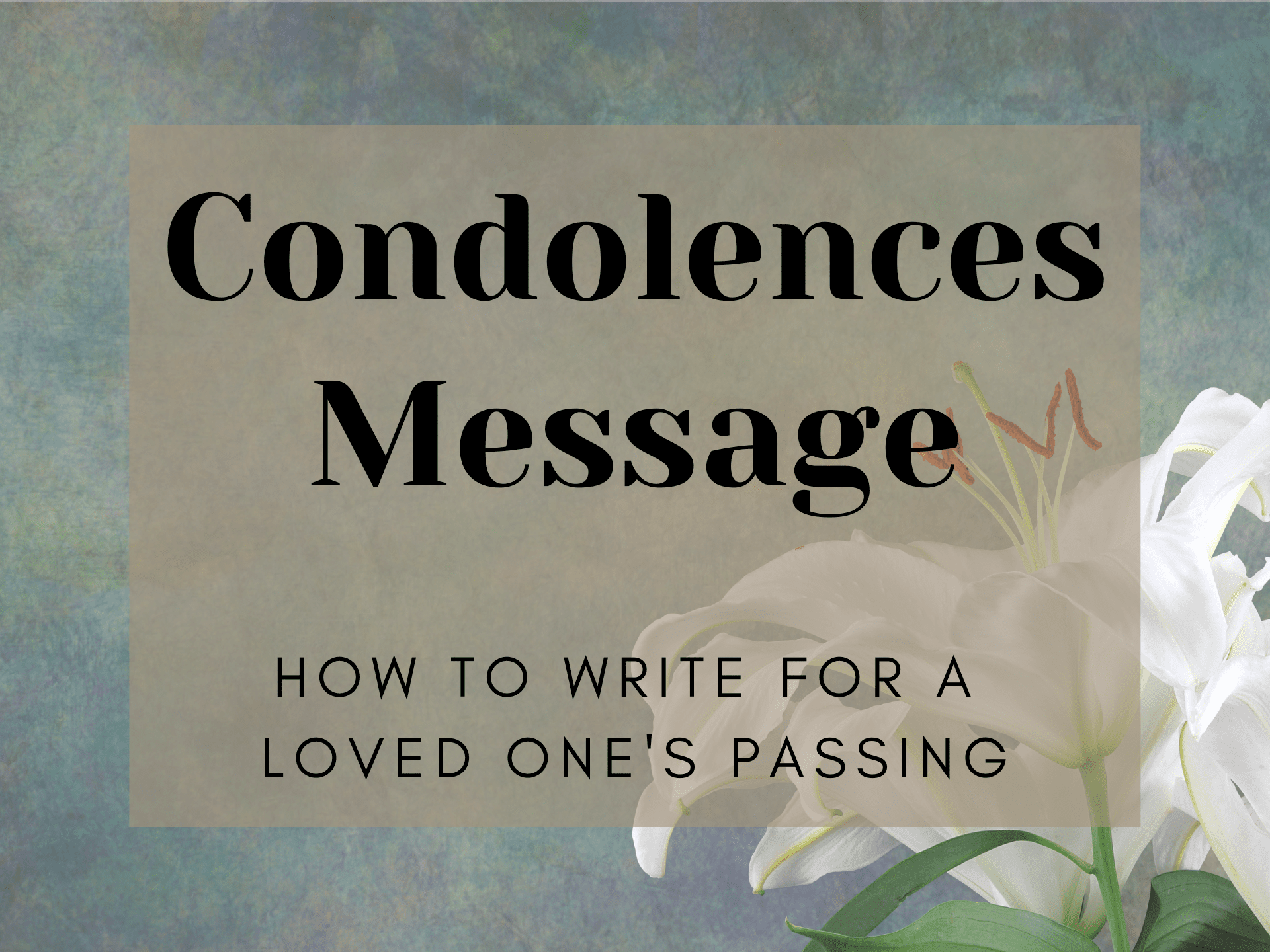 condolence message for loss of father